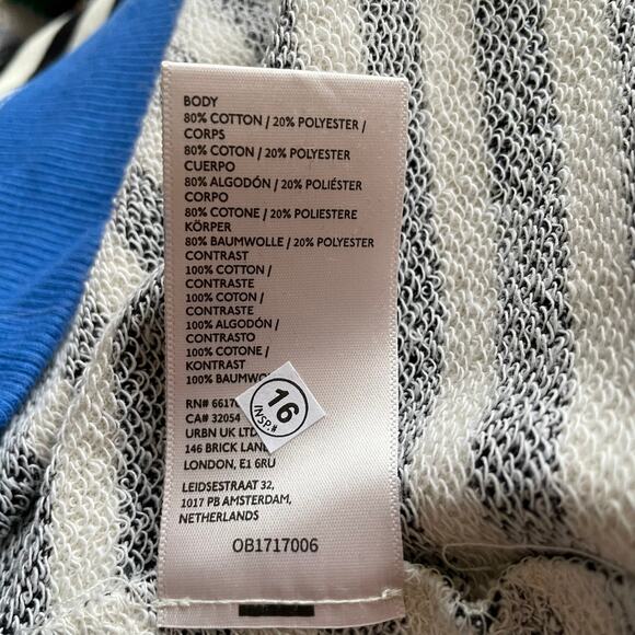 Free People We the Free Sweatshirt Striped Oversized Crewneck Size Medium - Picture 12 of 12